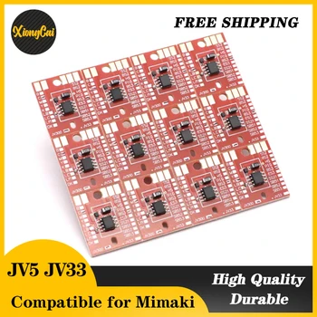 8PCS CMYK совместимые чернильные картриджи Mimaki с перманентным чипом SB53 для Mimaki JV5 JV33 CJV30 Экосольвентный плоттерный принтер