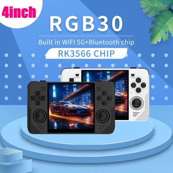 RGB30 Ретро-игровая консоль 4,0-дюймовый четырехъядерный процессор 720X720 5 ГГц Wifi + Bluetooth 4100 мАч Портативный игровой контроллер