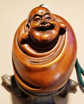 Y8338 - 6.8X5.6X5.0 СМ Самшитовая фигурка нэцкэ для резьбы: Будда-монах