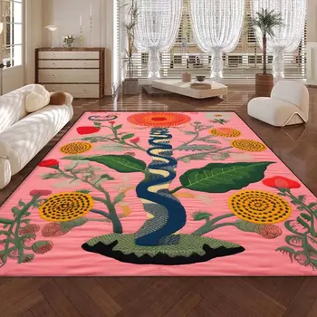 красочный винтажный ковер для гостиной роскошный цветочный декор комнаты коврики для спальни противоскользящий приятный для кожи коврик для ванной комнаты моющийся