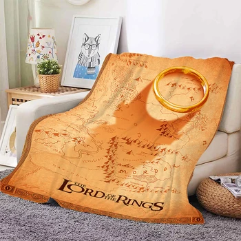 Пушистые мягкие одеяла для зимы L-Властелин колец Теплый диван-кровать Флис Изготовленное на заказ одеяло для кемпинга Постельное белье из микрофибры King Size